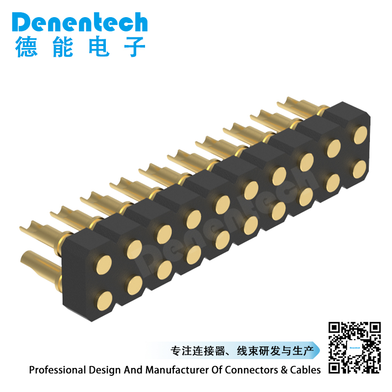 Denentech Promotional products 3.0MM H2.5MM solder dual row female pogo pin connector 